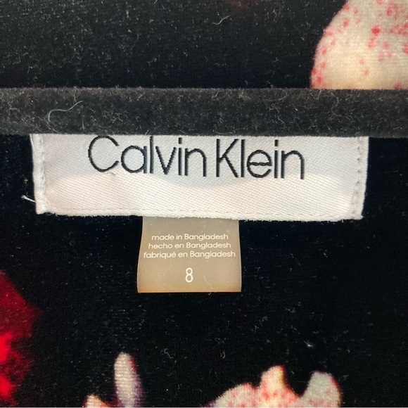 CALVIN KLEIN Sz 8 Casual or  Career Velvet Lined Single Button Floral Blazer - Picture 4 of 13